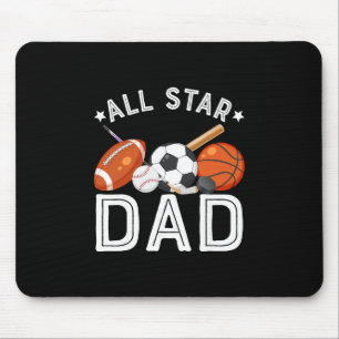 All Star Papa des Geburtstagsjungen Sketll Fußball Mousepad