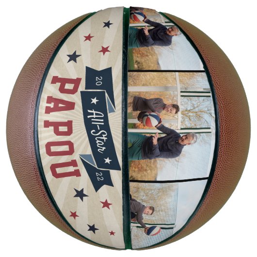 All-Star Papou Custom Foto Opa Basketball (Vertikal)