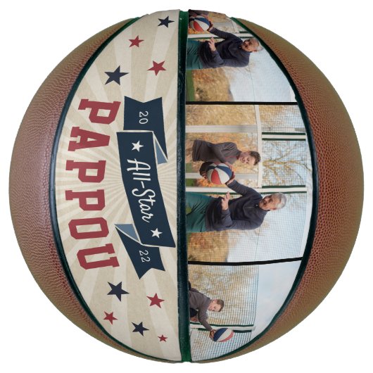 All-Star Pappou Custom Foto Opa Basketball (Vertikal)