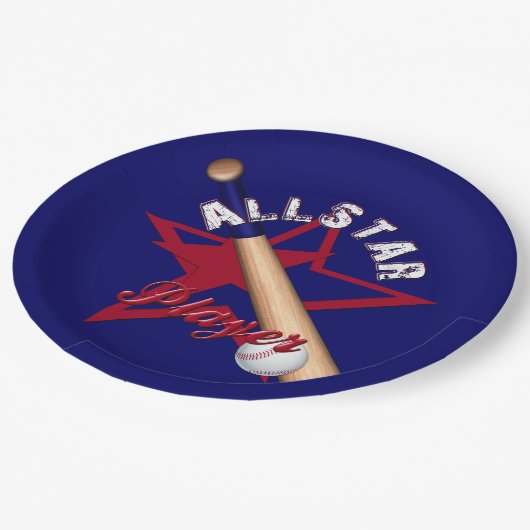 All-Star-Player,Ball Players-Blue Paper-Teller Pappteller (Schrägansicht)