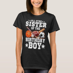 All-Star-Schwester des Geburtstagsjungen Basketbal T-Shirt