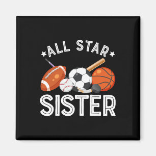 All-Star-Schwester des Geburtstagsjungen Sketll Fu Magnet
