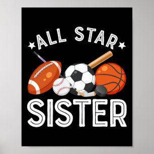 All-Star-Schwester des Geburtstagsjungen Sketll Fu Poster