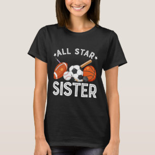 All-Star-Schwester des Geburtstagsjungen Sketll Fu T-Shirt