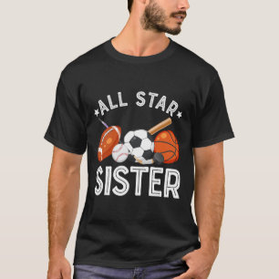 All-Star-Schwester des Geburtstagsjungen Sketll Fu T-Shirt