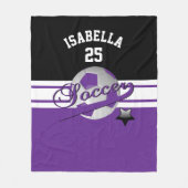 All Star Soccer | Lila Fleecedecke (Vorderseite)