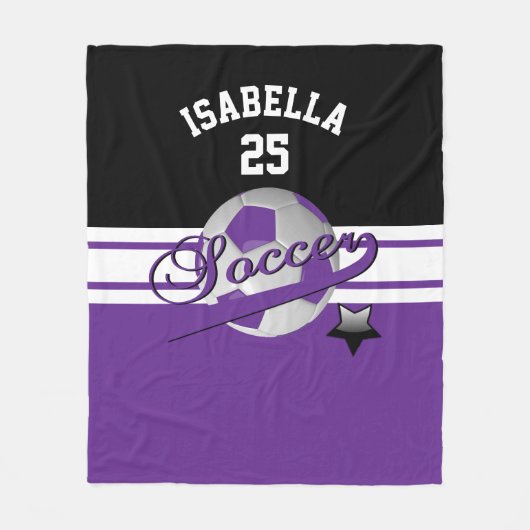 All Star Soccer | Lila Fleecedecke (Vorderseite)