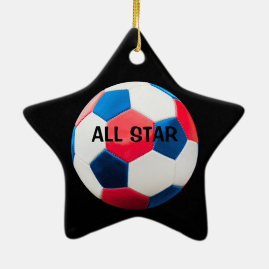 All Star Soccer Star Keramik Ornament (Hinten)