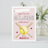 All-Star-Software-Valentinstag-Karte Einladung (Stehend Vorderseite)