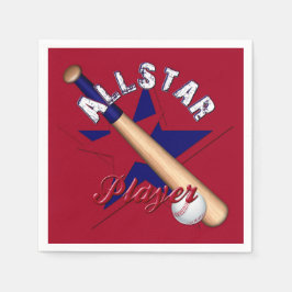 All-Star-Spieler, Ball-Spieler-Red Paper Napkins Serviette