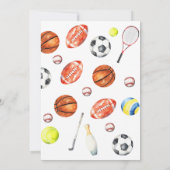 ALL STAR SPORT Baby Gender Reveal Invitation Einladung (Rückseite)