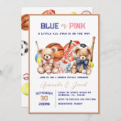 ALL STAR SPORT Baby Gender Reveal Invitation Einladung (Vorne/Hinten)