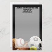 All Star-Sport-Bälle mit Backsteinmauer Briefpapier (Vorne/Hinten)