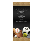 All Star-Sport-Bälle mit Backsteinmauer Werbekarte (Hinten)