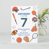 All-Star-Sport-Bash 3 Einladung (Stehend Vorderseite)