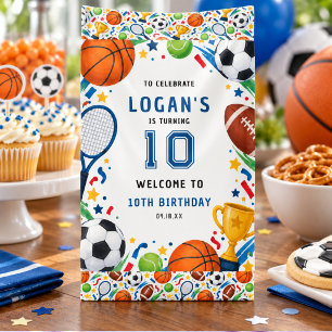 All Star Sports 10. Geburtstag Jungenparty Banner
