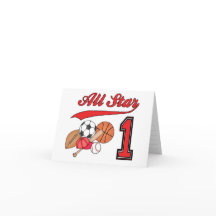 All Star Sports 1. Geburtstag Einladung