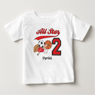 All Star Sports 2. Geburtstag Baby T - Shirt
