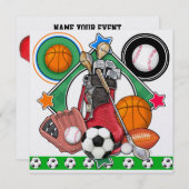 All Star Sports Banquet / Event Einladung (Vorne/Hinten)