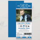 All Star Sports Birthday Ticket Einladung (Vorne/Hinten)