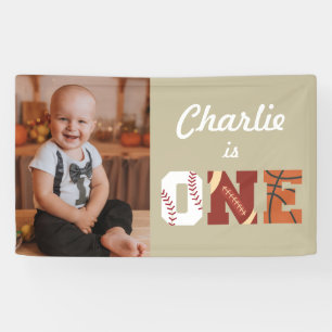 All-Star Sports First Birthday Foto Banner