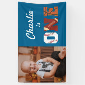 All-Star Sports First Birthday Foto Banner (Vertikal)