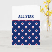 ALL STAR Sports Red White Blue Team Coach Karte (Gelbe Blume)