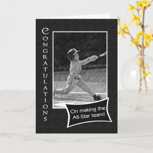 All-Star Team Herzlichen Glückwunsch Karte (Gelbe Blume)