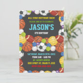 All-Star-Team-Party Einladung (Stehend Vorderseite)