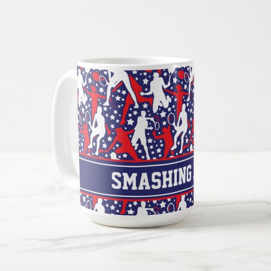 All star ⭐ Tennis 🎾 mit eigenem Text Kaffeetasse (Vorderseite Links)
