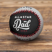 All-Star-Vater, Black & Gray Bat & Monogram Baseball
