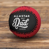All-Star-Vater, Black & Red Bat & Monogram Baseball