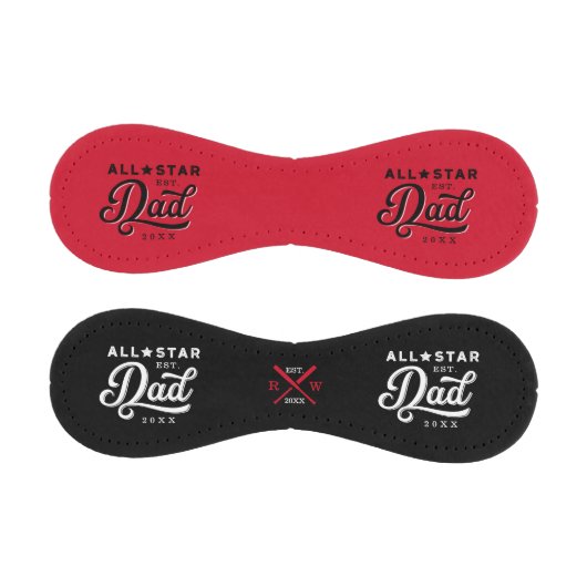 All-Star-Vater, Black & Red Bat & Monogram Baseball (Paneele)
