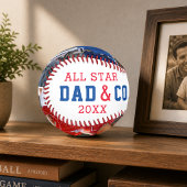 ALL STAR VATER & COACH 2 FOTO PERSONALISIERT BASEBALL