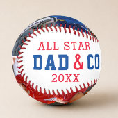 ALL STAR VATER & COACH 2 FOTO PERSONALISIERT BASEBALL