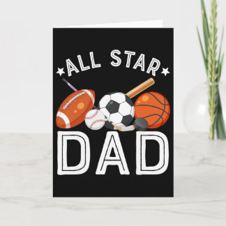 All Star Vater des Geburtstagsjungen Sketll Fußbal Karte