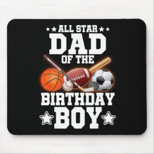 All Star Vater des Geburtstagsjungen Sketll Fußbal Mousepad