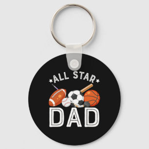 All Star Vater des Geburtstagsjungen Sketll Fußbal Schlüsselanhänger
