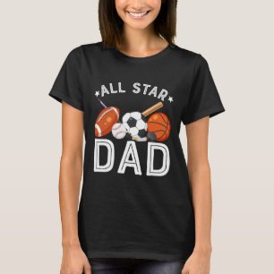 All Star Vater des Geburtstagsjungen Sketll Fußbal T-Shirt