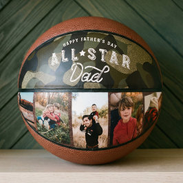 All-Star Vater Green Camouflage & Leather Foto Basketball