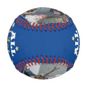 All-Star Vater Vatertag Foto Collage Blue Baseball (Rückseite)