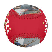 All-Star Vater Vatertag Foto Collage Red Baseball (Rückseite)