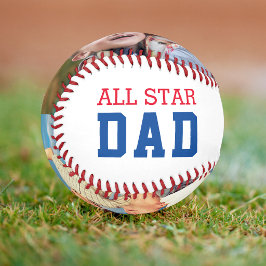 ALL STAR VATER Zwei Fotos Personalisierter Vaterta Baseball