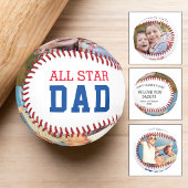 ALL STAR VATER Zwei Fotos Personalisierter Vaterta Baseball