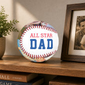 ALL STAR VATER Zwei Fotos Personalisierter Vaterta Baseball