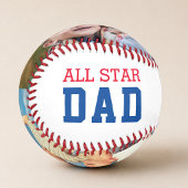 ALL STAR VATER Zwei Fotos Personalisierter Vaterta Baseball