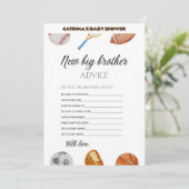 All Stars Sports Baby Dusche - bestellbarer Name, Einladung (Stehend Vorderseite)