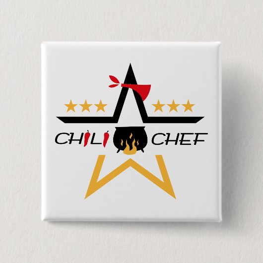 All-Stern Chili-Kochs-Knopf Button (Vorderseite)