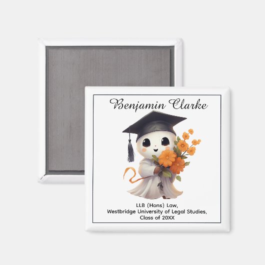 🎓 All text custom Chibi Graduate   Magnet (Vorderseite/Rückseite)