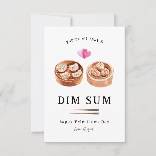 All That & Dim Sum | Dumpling Valentine Mitteilungskarte (Vorderseite)